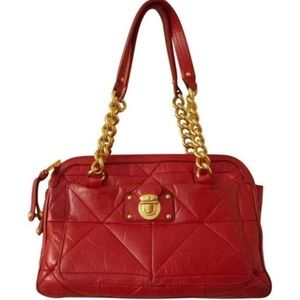 Marc Jacobs Quilted Satchel in Cherry Tart